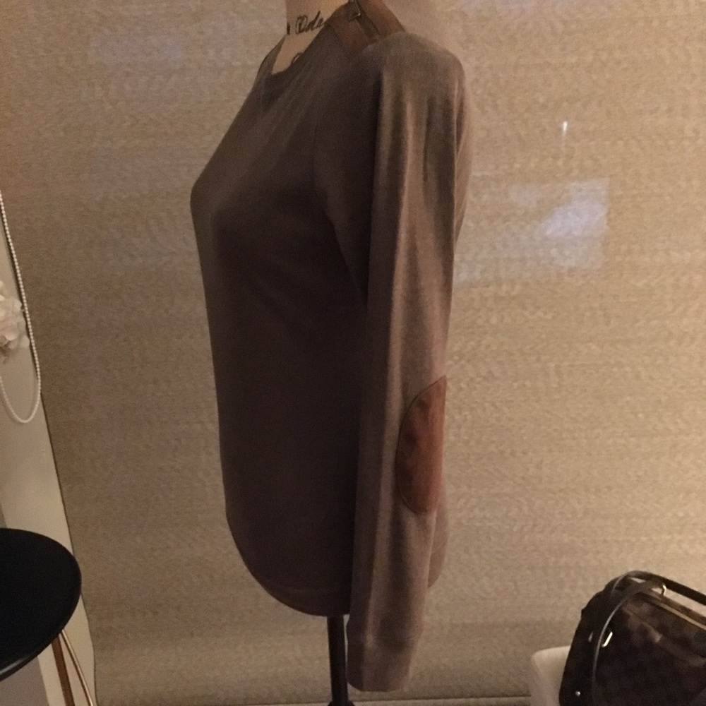 Ralph Lauren Zippered Shoulder Crew Neck Top.
